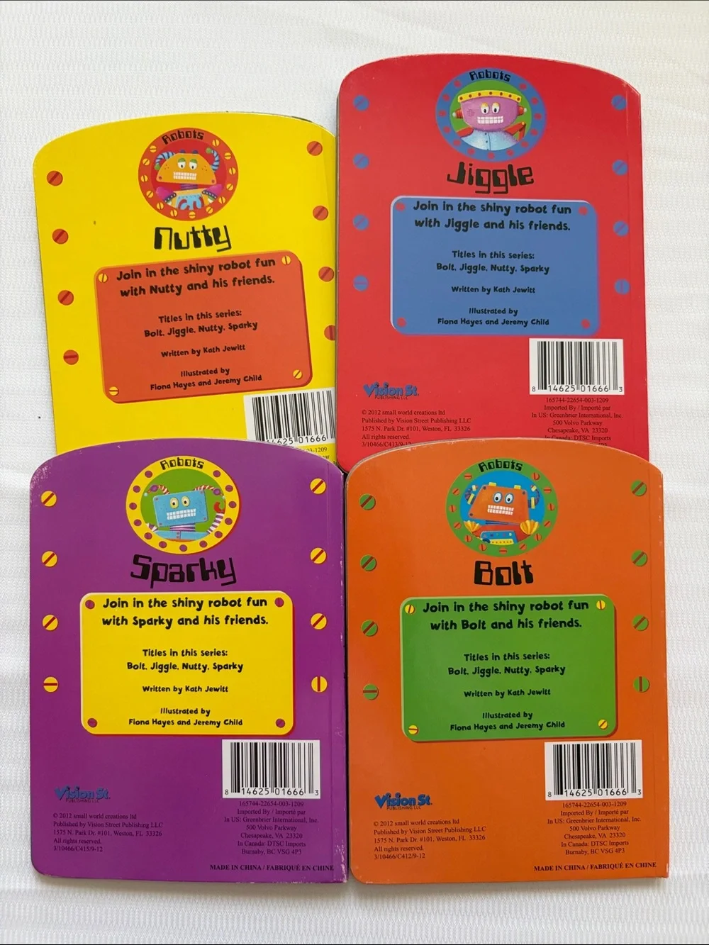 Colorful Robot Books Set of (4)